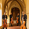 projects4cellos nach ihem Konzert in der Klosterkirche des Františkánský Klášter im tschechischen Cheb 2023 (Foto: Archiv)