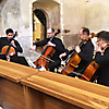 projects4cellos in der Klosterkirche des Františkánský Klášter im tschechischen Cheb 2023 (Foto: Archiv)