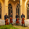 projects4cellos nach ihem Konzert in der Klosterkirche des Františkánský Klášter im tschechischen Cheb 2023 (Foto: Archiv)