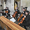 projects4cellos in der Klosterkirche des Františkánský Klášter im tschechischen Cheb 2023 (Foto: Archiv)