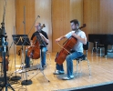 Mathias & Markus bei den Aufnahmen zur Promo-CD mit dem Tonstudio der Hochschule für Musik FRANZ LISZT Weimar im Juli 2009 (Foto: Archiv)