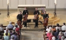 Die Vier EvangCellisten in der Christkönigskirche in Fürth 2014 (Foto: Archiv)