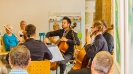 Die Vier EvangCellisten beim Konzert am 13.08.2015 im Foyer des Heilig-Geist-Spitals in Ravensburg (Foto: Michael Gregorowius, Archiv)