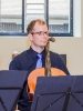 Hanno beim Konzert der Vier EvangCellisten am 13.08.2015 im Foyer des Heilig-Geist-Spitals in Ravensburg (Foto: Michael Gregorowius, Archiv)