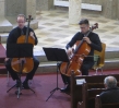 Mathias & Markus beim Jubiläumskonzert (25. Bad Stebener Marktmusik / Stemmer Maikärwa) am 1. Mai 2015 in der Lutherkirche Bad Steben. (Foto: Stefan Romankiewicz, Archiv)