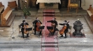 Die Vier EvangCellisten beim 23. Thüringer Orgelsommer 2014 in der Bergkirche St. Stephani in Bad Langensalza mit Alexey für den verhinderten Lukas (Foto: Archiv)