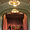 projects4cellos beim Konzert auf der Bühne im Kursaal des Jugendstil-Kurhauses Bad Schmiedeberg (Foto: Archiv)