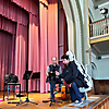 Mathias & Lukas vor dem Konzert im Kurhaus Bad Schmiedeberg 2024 (Foto: Archiv)